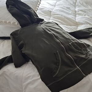 COLUMBIA Olive Green Zip-Up Hoodie